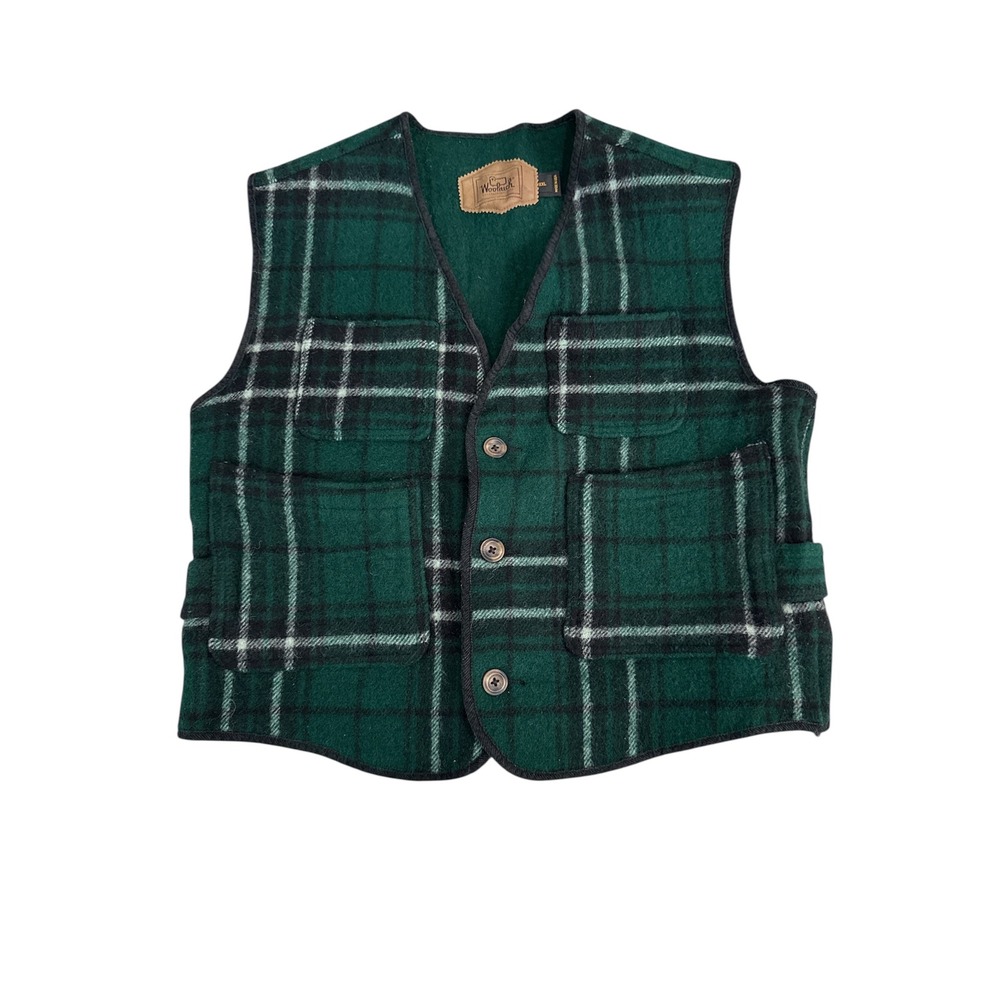 Woolrich XXL Plaid Wool Hunting Vest - Made in USA‎ -